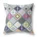 HomeRoots 411363 26 in. Tile Indoor & Outdoor Zippered Throw Pillow Beige & Pink