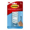 Command Large Hook with Clear Strips - 4 lb (1.81 kg) Capacity - 3.4 Length - for Decoration - Plastic - Clear - 1 / Pack | Bundle of 5