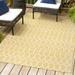 Ourika Moroccan Geometric Textured Weave Yellow/Cream 4 ft. x 6 ft. Indoor/Outdoor Area Rug