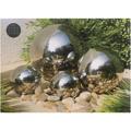 Set of 4 Gazing Balls for Garden Ornament Decoration Shinny Balls Garden Decoration Patio Ornaments Home Ponds Decor Shiny Chrome Reflecting Mirror finish Lightweight