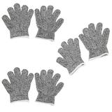 FTVOGUE 3 Pairs Kids Cutting Gloves Children Work Safety Protection Gloves For Gardening Kids Work Gloves HPPE Gloves