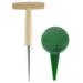 Willstar Sow Dibber Stainless Steel Hand Dibber w/ Wooden Handle Outdoor Loosen Soil Accessory Dibber Bulb Planter w/ Seed Dispenser Garden Tools for Sowing Cultivating Transplanting Plants