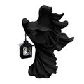 Fanvereka Halloween Decorative Sculpture Resin Witch with Lantern Art Statue The Ghost Looking for Light Statue Halloween Creative Lamp