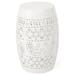 Noble House Ruby 12 Modern Iron Outdoor Side Table in White Finish