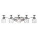 5 Light Bathroom Light Fixture in Traditional-Glam Style 37 inches Wide By 8.25 inches High-Polished Antique Nickel Finish Bailey Street Home