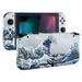 eXtremeRate Soft Touch Grip Back Plate for Nintendo Switch Console NS Joycon Handheld Controller Housingè�½with Full Set Buttons DIY Replacement Shell for Nintendo Switch - The Great Wave