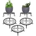 Luxspire Plant Stands For Outdoor ã€�Heart Shapeã€‘Metal Plant Pot Stands Planter Stand Indoor/Outdoor Flowerpot Riser Plant Saucer Planter HolderGarden Patio 9 inchã€�3Packã€‘ Black
