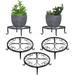 Luxspire Plant Stands For Outdoor Metal Plant Pot Stands Planter Stand Outdoor Rust Proof Iron Flowerpot Riser Plant Saucer Planter Holder for Indoor Outdoor Garden Patio 9 inchã€�3Packã€‘ Black