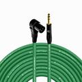 Right Angle XLR Male to 1/4 TRS Male - 200 Feet - Green - Pro 3-Pin Microphone Connector for Powered Speakers Audio Interface or Mixer for Live Performance & Recording