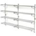 Global Industrial 63 x 60 x 18 in. Nexel Poly Green Epoxy Wall Mount 4-Shelf Add-On Wire Shelving