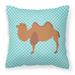Bactrian Camel Blue Check Fabric Decorative Pillow