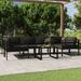 vidaXL 7 Piece Patio Lounge Set with Cushions Aluminum Anthracite