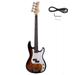 UBesGoo 4-String Electric Bass Guitar 5 Color With 1 x Power Wire And 2 x Tools Sunset Color