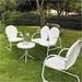 Pemberly Row 4 Metal Outdoor Seating Set in White