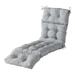 Greendale Home Fashions Heather Gray 72 x 22 in. Outdoor Chaise Lounge Chair Cushion