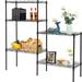 5-Shelf Metal Shelving Unit URHOMEPRO 5-Shelf Black Wire Storage Shelves Changeable Metal Utility Shelves Storage Rack Durable Kitchen Shelving Unit for Garage Bedroom Bathroom L6479