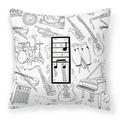 Letter I Musical Note Letters Fabric Decorative Pillow