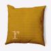 Simply Daisy 16 x 16 Modern Monogram Indoor/Outdoor Polyester Throw Pillow Autumn Gold