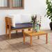 ametoys 2-Seater Patio Sofa with Cushions Solid Acacia Wood