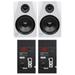 (2) Rockville DPM8W Dual Powered 8 600 Watt Active Studio Monitor Speakers