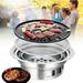 Charcoal Grill Korean Barbecue Grill Portable Stainless Steel Non-stick Charcoal Stove for Outdoor Camping BBQ Grill 15.7 inches Grill Outdoor Cooking
