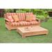 WholesaleTeak Outdoor Patio Grade-A Teak Wood 2 Piece Teak Sofa Set - 1 Sofa Bench ( 3 Seater ) with Rectangle Coffee Table -Furniture only --Leveb Collection #WMSSLV1