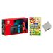 Nintendo Switch 32GB Console Neon Joy-Con Bundle with Super Mario Bros. U Deluxe Game - Import with US Plug