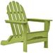 DuroGreen Adirondack Chair Made With All-Weather Tangentwood Oversized High End Classic Patio Furniture for Porch Lawn Deck or Fire Pit No Maintenance USA Made Lime Green