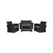 WestinTrends 4-Piece Outdoor Patio Conversation Sofa Set with Cushions Black/Gray