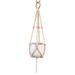 Macrame Plant Hangers Boho Woven Plants Hanger with Wooden Beads Handmade Cotton Rope Hanging Planters Basket Pot Indoor Outdoor Decoration(not include flower pot)