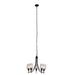 Radiance Goods Transitional 5 Light Matt Black Up-Hanging Chandelier 21 Wide