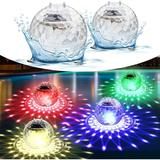 Solar Floating Pool Light Pool Light with RGB Color Changing Waterproof Disco Solar Pool Light for Night Pool Can Hang LED Glowing Ball Light for Pond Garden Backyard (1 Pack)