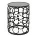 Noble House Elm 16 Modern Outdoor Iron and Ceramic Tile Side Table - Gray/Black