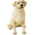 Sandicast Mid Size Sitting Yellow Labrador Retriever Dog Sculpture