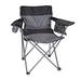 Stansport Apex Deluxe Oversize Arm Chair Camping Outdoor Seat Lawn Picnic Portable Mesh Ventilation Black / Grey