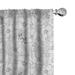 Ambesonne Grey Curtains Abstract Sketchy Flowers Pair of 28 x95 Pale Grey and White