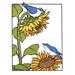 Toland Home Garden Blue Bird Sunflowers Bird Fall Flag Double Sided 28x40 Inch