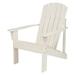 Porch & Den Laguna Outdoor Weather Resistant Wood Patio Adirondack Wood Chair White