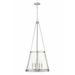 Z-Lite Prescott 4 Light Pendant in Brushed Nickel/Clear