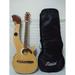 ktone harp guitar acoustic electric double neck guitar with padded gig bag