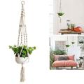 3.28ft Macrame Plant Hanger Indoor Outdoor Wall Hanging Planter Basket Flower Pot Holder Boho Home Decor Cotton Rope 4 Legs 41 inch for Living Room Kitchen Deck Patio High and Low Ceiling