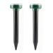 Stibadium 2 Pack Mole Repellent Solar Powered â€“ Solar Animal Repeller Stakes for Gopher Moles Groundhog â€“ IP44 Waterproof Solar Mole Repellent Stakes for Farm Garden Lawn