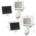 iGlow 2 Pack Black / White 80 Bright White SMD LEDs Outdoor Garden Solar Motion Sensor Security Flood Light Spot 80 100