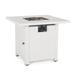 Symonds Metal Outdoor 40 000 BTU Square Fire Pit White and Light Gray