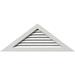 56 W x 16 3/8 H Triangle Gable Vent (74 1/2 W x 21 3/4 H Frame Size) 7/12 Pitch: Functional PVC Gable Vent w/ 1 x 4 Flat Trim Frame