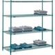 Nexel 5 Tier Wire Shelving Starter Unit 72 W x 18 D x 63 H Green Epoxy Finish