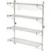 Nexel Poly-Green Wall Mount Wire Shelving - 48 W x 14 D x 63 H 4-Shelf Starter