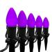 Wintergreen Lighting C7 Purple OptiCore Smooth LED Pathway Light Kit 50 Lights 12 Spacing Black Wire 50 ft