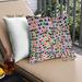 Ahgly Company Abstract Mosaic Outdoor Throw Pillow 18 inch by 18 inch