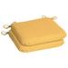 Mainstays 15.5 x 17 Yellow Rectangle Outdoor Seat Pad (2 Pack)